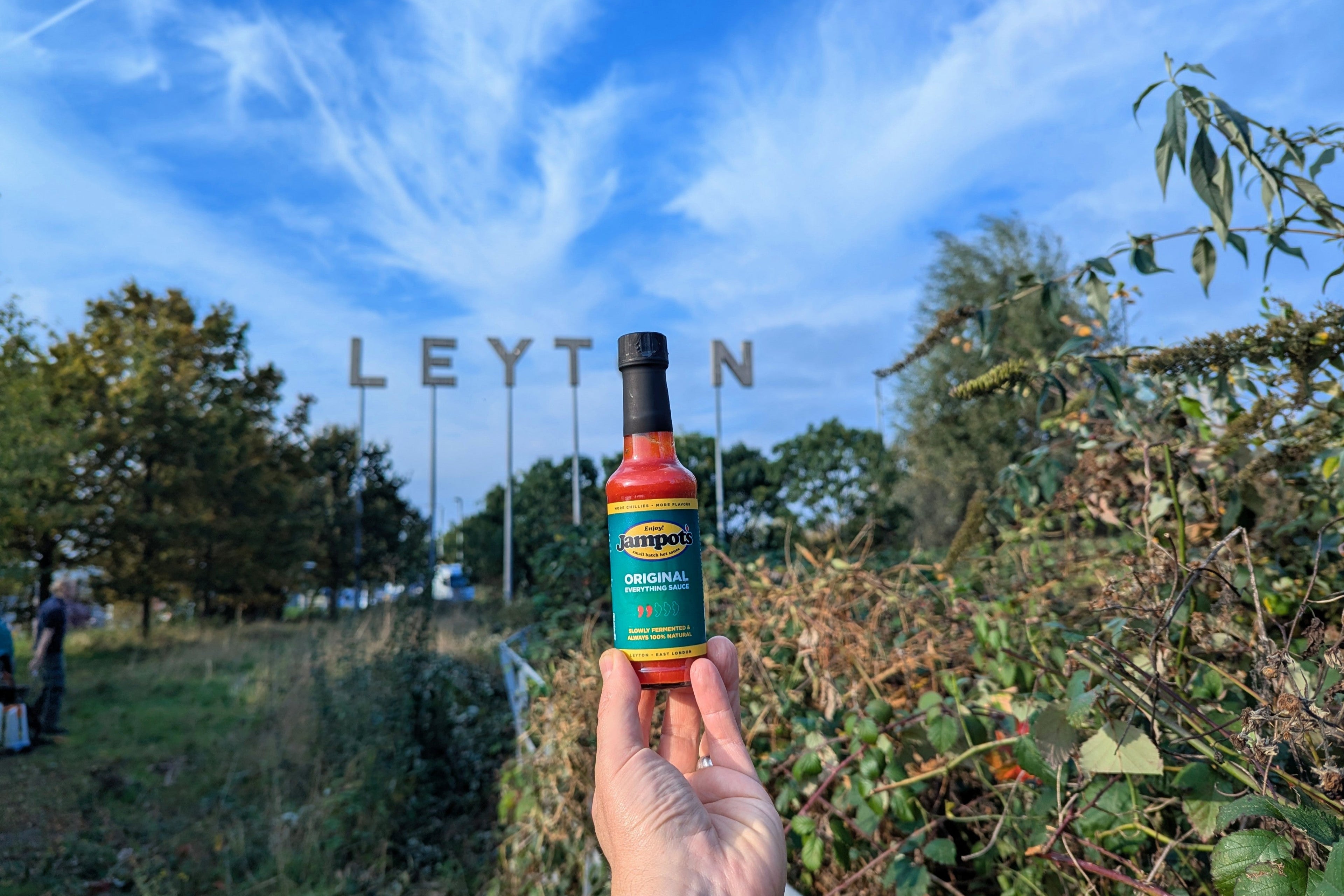 Jampot's Hot Sauce and the Leyton sign