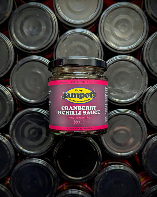 Jampot's Cranberry & Chilli Sauce in a jar
